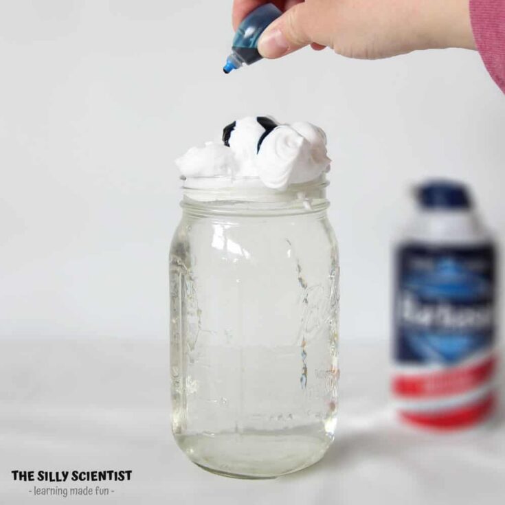making rain cloud rain with food coloring