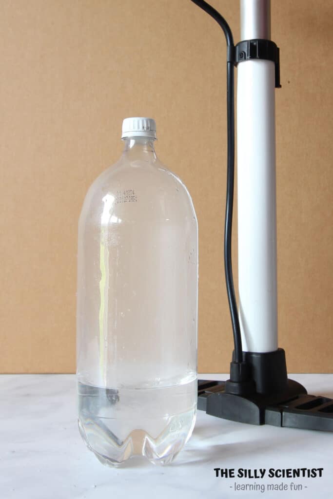 cloud in a bottle with bike pump - low pressure weather system