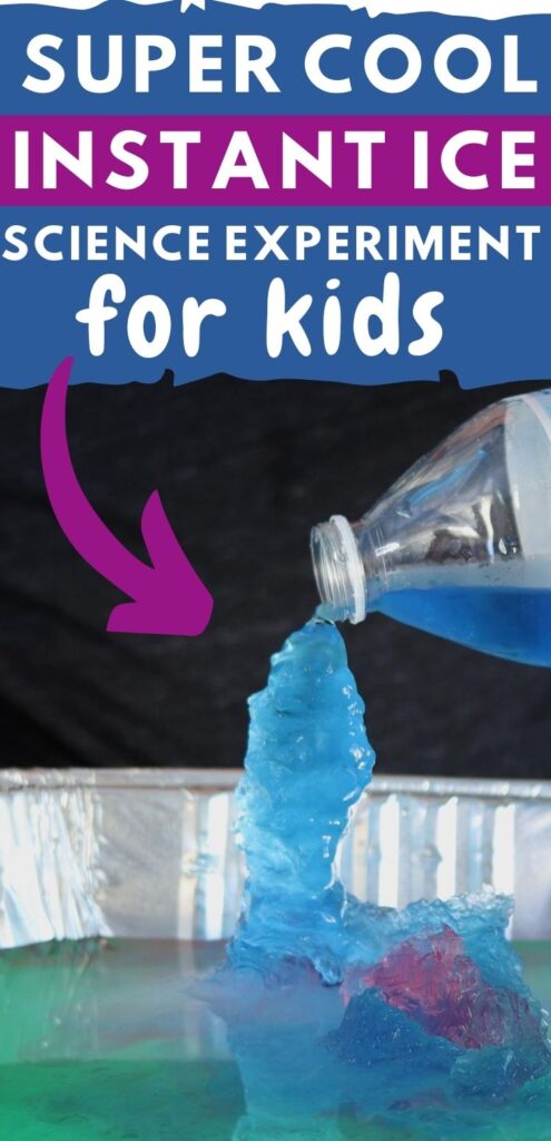 turn liquid water into ice instantly