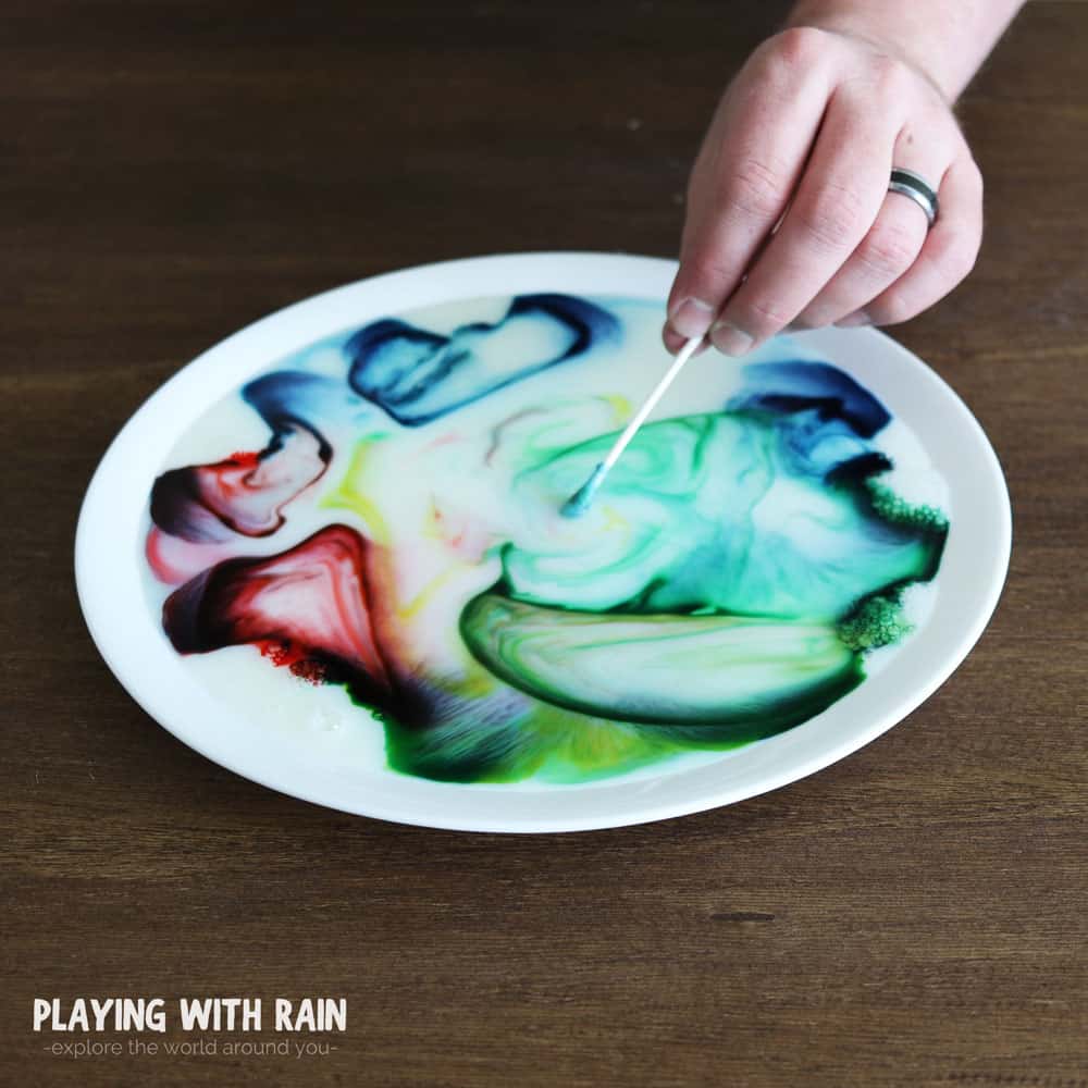 Turn milk into a colorful swirl in this experiment