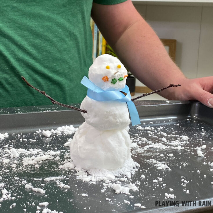 Make instant snow with baking soda
