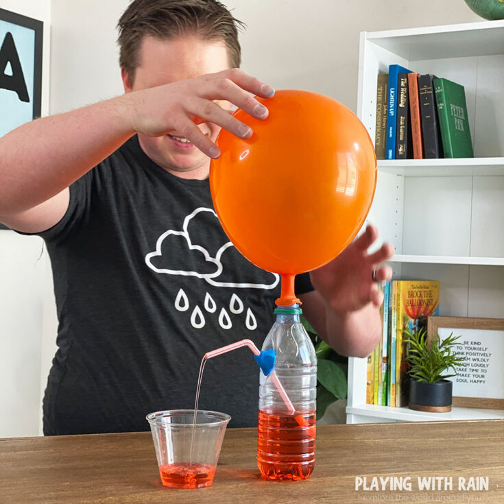 Air pressure bottle experiment