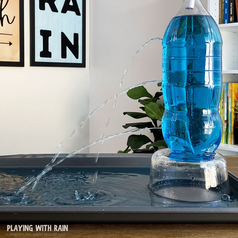 Water pressure with water bottle experiment