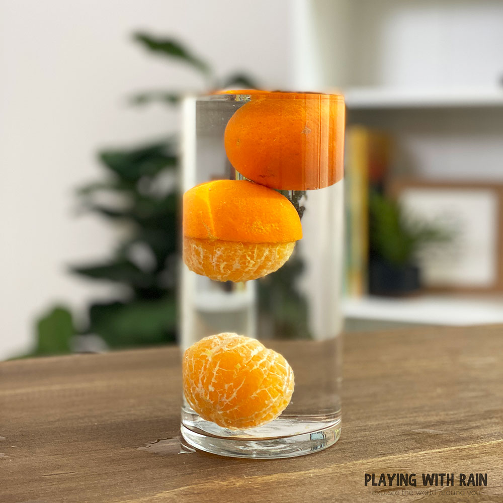 Sinking and floating oranges