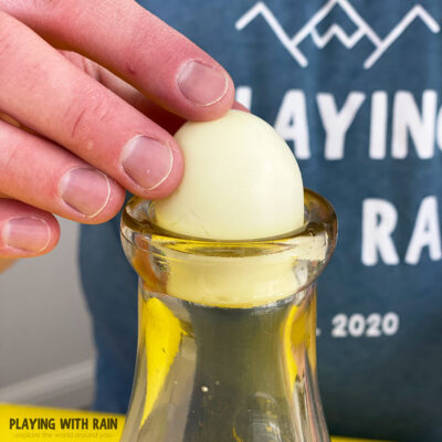 How to get an egg inside a bottle