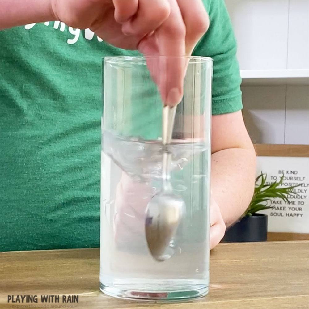 Stir baking soda into water until it is dissolved