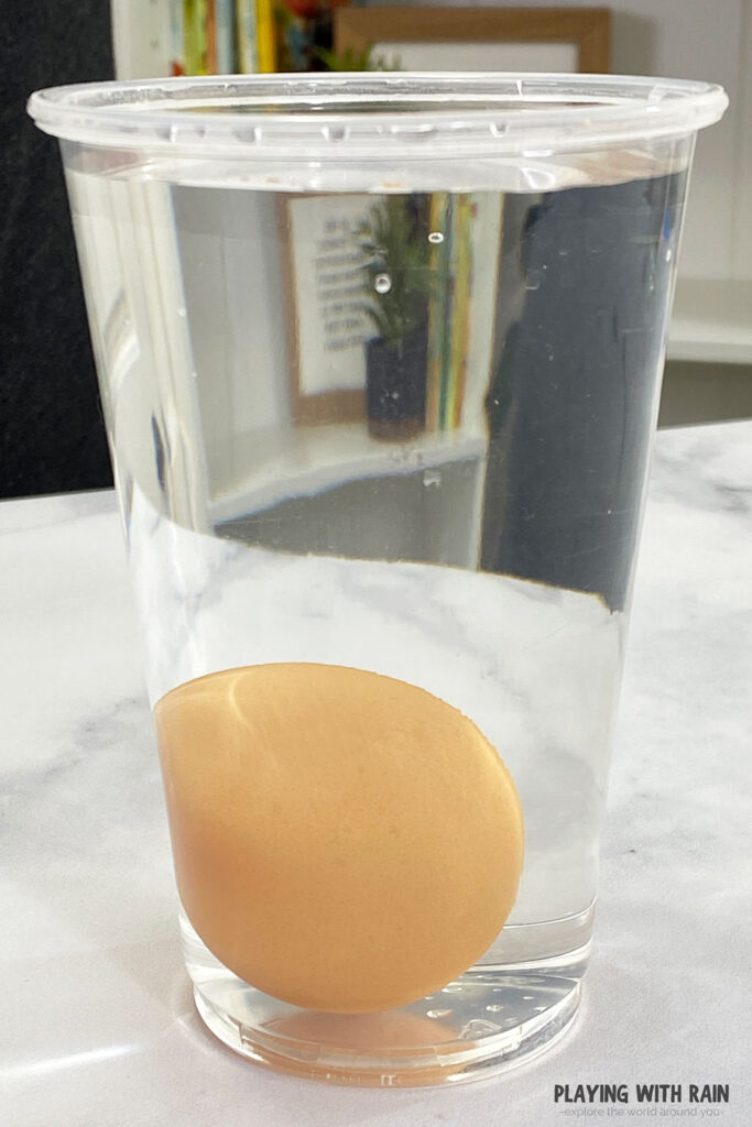 Drop an egg into the water