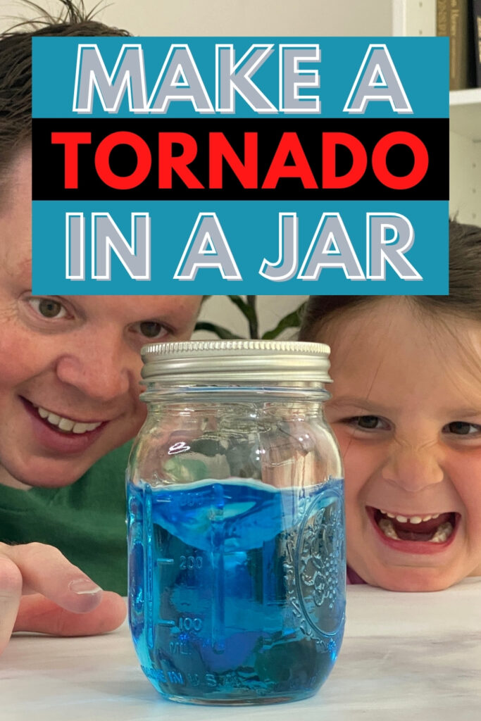 Create a tornado in a jar with water and food coloring
